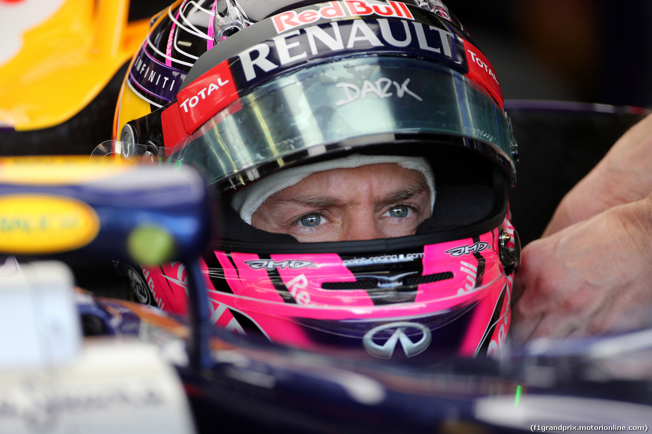 GP BRASILE, 07.11.2014 - Prove Libere 2, Sebastian Vettel (GER) Red Bull Racing RB10