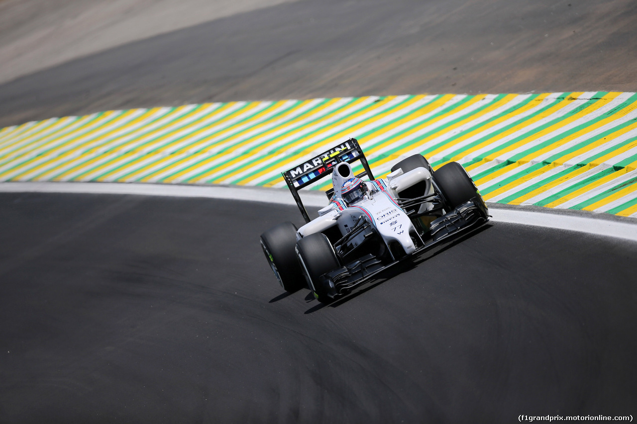 GP BRASILE, 07.11.2014 - Prove Libere 2, Valtteri Bottas (FIN) Williams F1 Team FW36