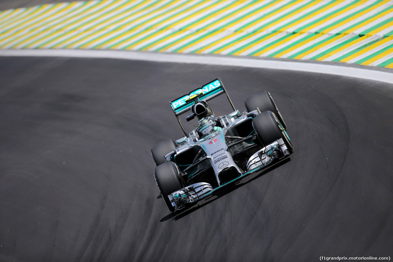 GP BRASILE, 07.11.2014 - Prove Libere 2, Nico Rosberg (GER) Mercedes AMG F1 W05