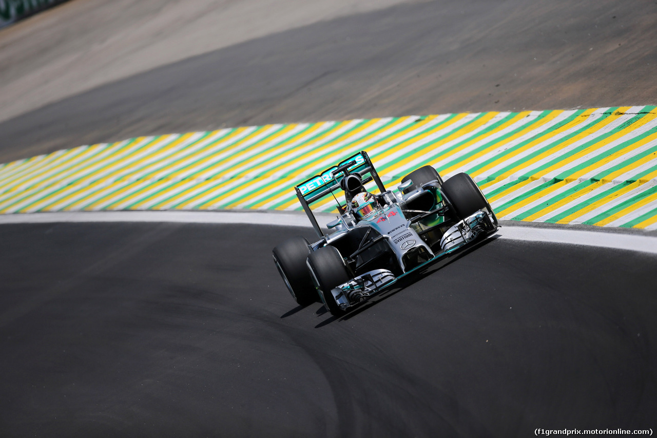 GP BRASILE, 07.11.2014 - Prove Libere 2, Lewis Hamilton (GBR) Mercedes AMG F1 W05