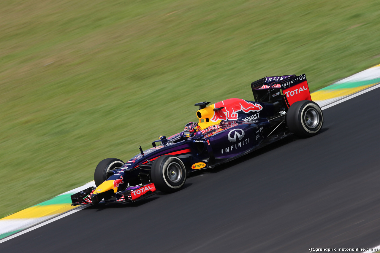 GP BRASILE, 07.11.2014 - Prove Libere 2, Sebastian Vettel (GER) Red Bull Racing RB10