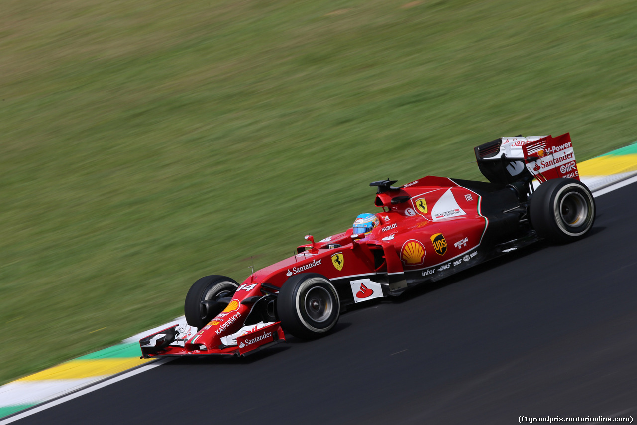 GP BRASILE, 07.11.2014 - Prove Libere 2, Fernando Alonso (ESP) Ferrari F14-T