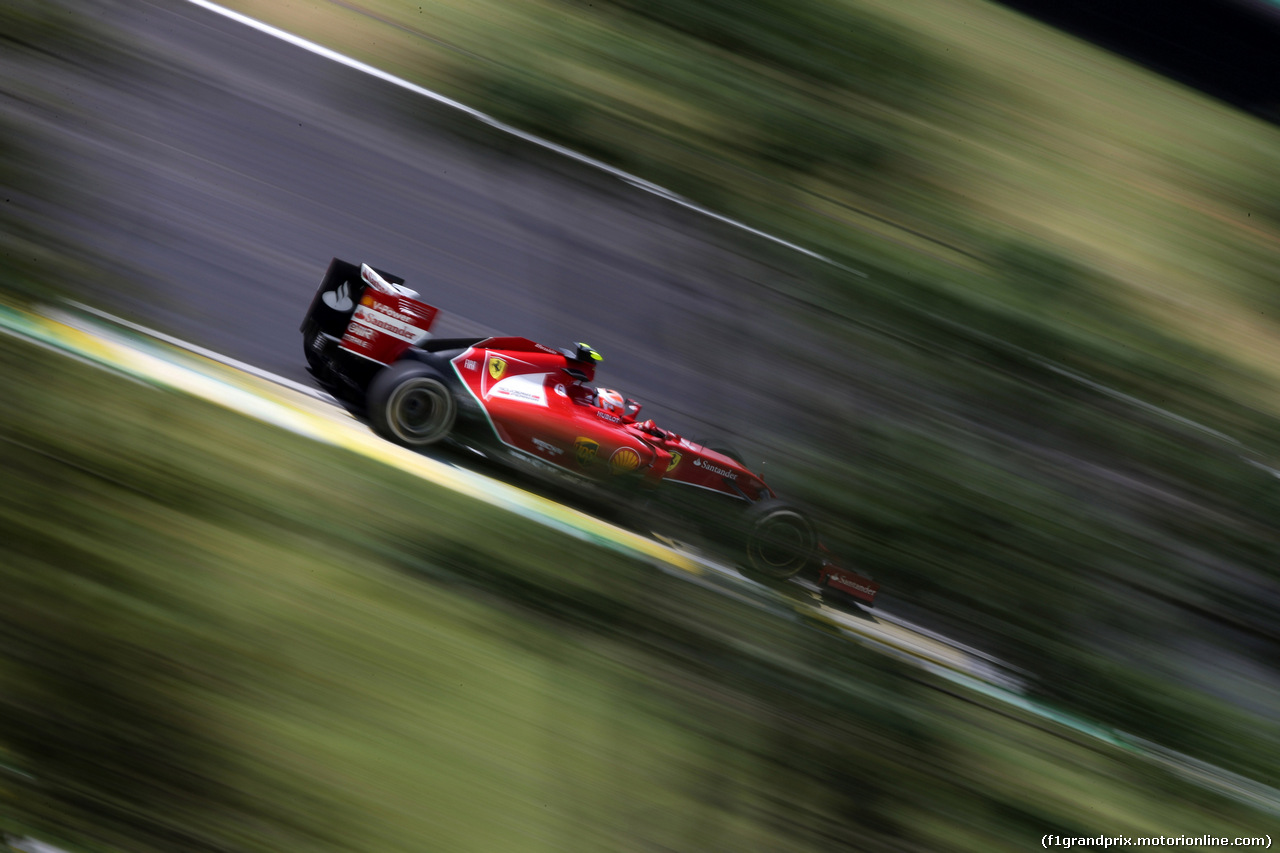 GP BRASILE, 07.11.2014 - Prove Libere 2, Kimi Raikkonen (FIN) Ferrari F14-T