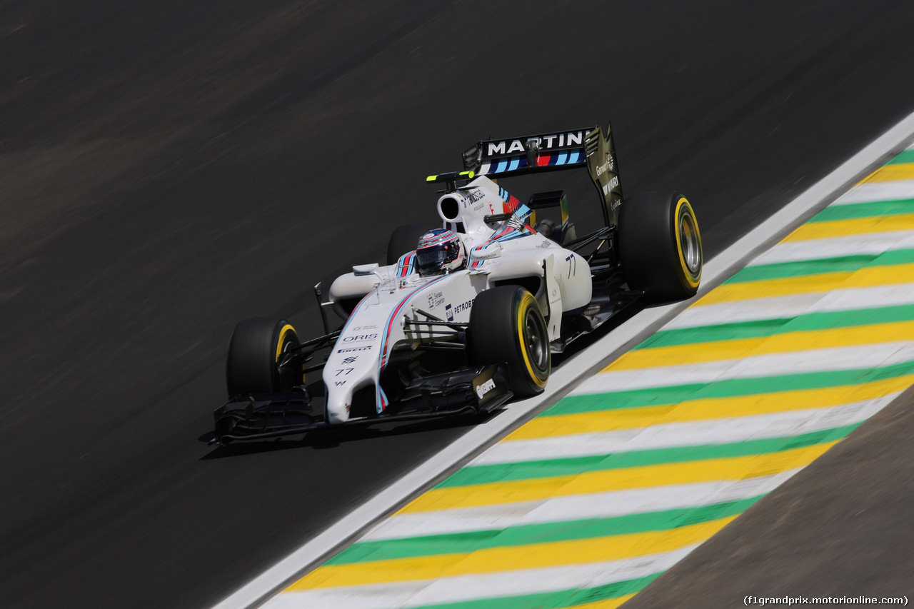 GP BRASILE, 07.11.2014 - Prove Libere 2, Valtteri Bottas (FIN) Williams F1 Team FW36