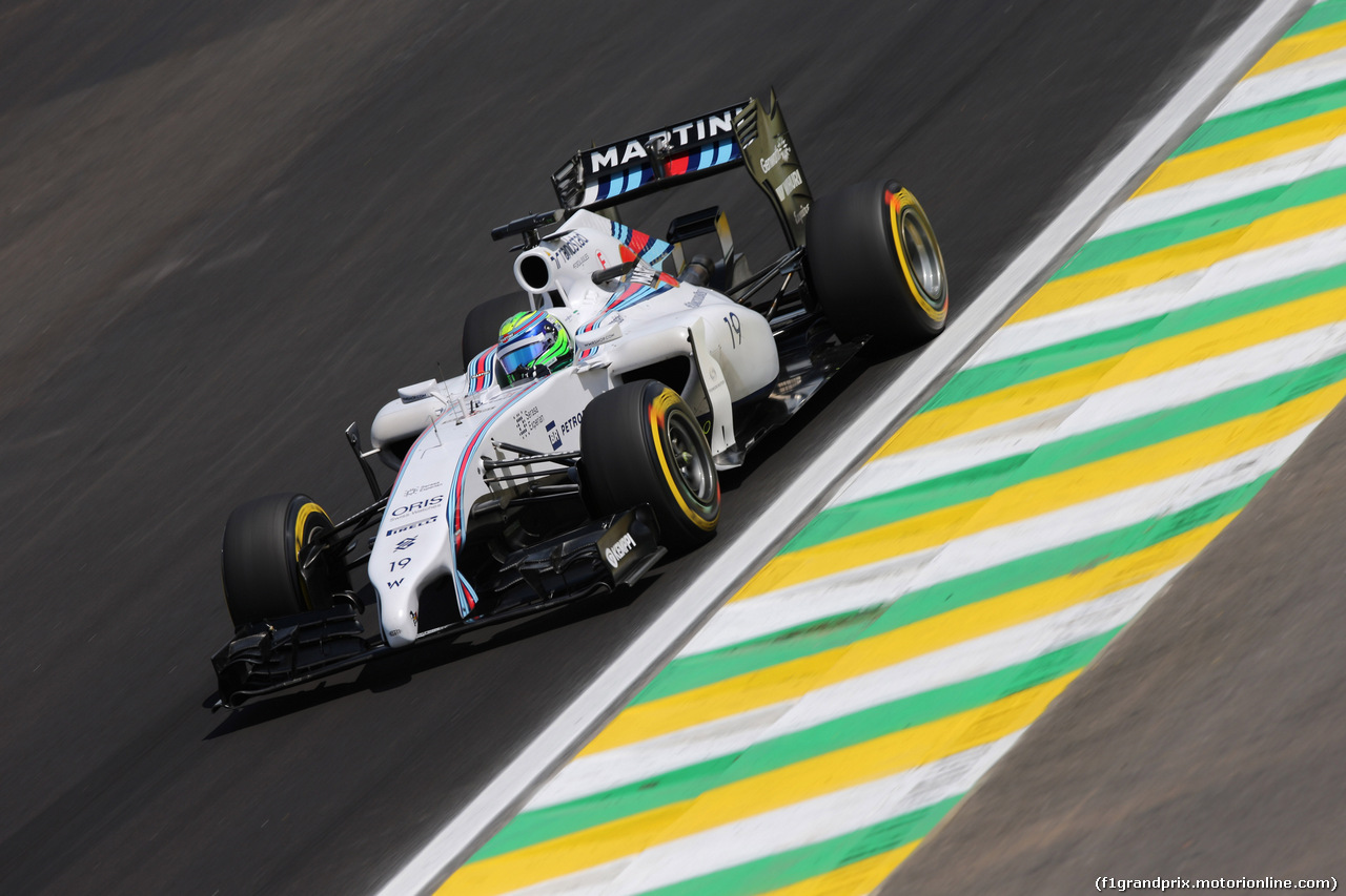 GP BRASILE, 07.11.2014 - Prove Libere 2, Felipe Massa (BRA) Williams F1 Team FW36