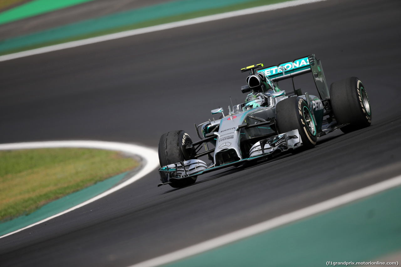 GP BRASILE, 07.11.2014 - Prove Libere 2, Nico Rosberg (GER) Mercedes AMG F1 W05