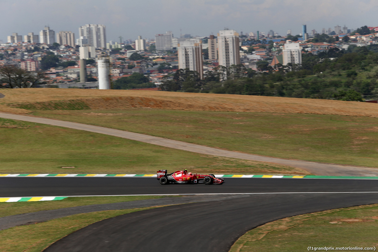 GP BRASILE, 07.11.2014 - Prove Libere 2, Kimi Raikkonen (FIN) Ferrari F14-T