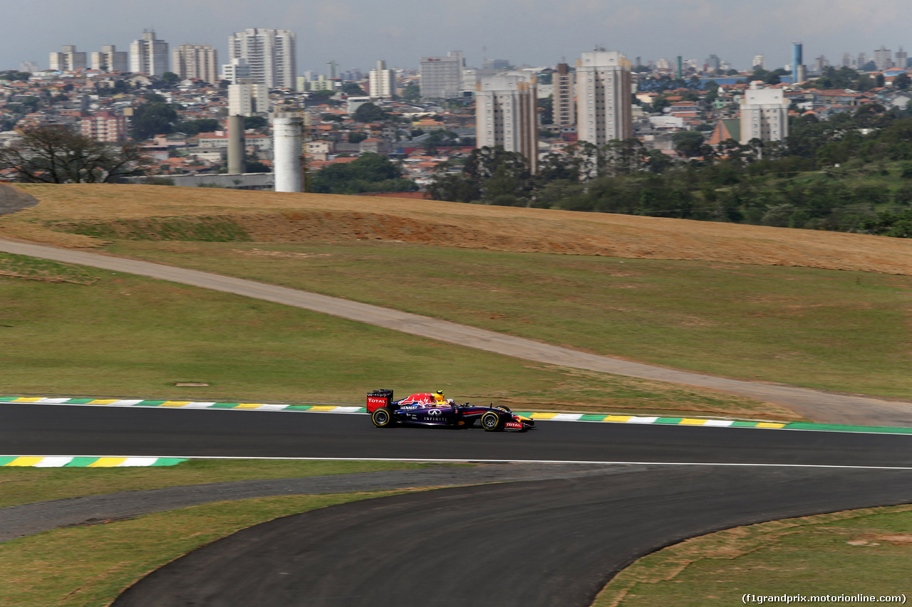 GP BRASILE, 07.11.2014 - Prove Libere 2, Daniel Ricciardo (AUS) Red Bull Racing RB10
