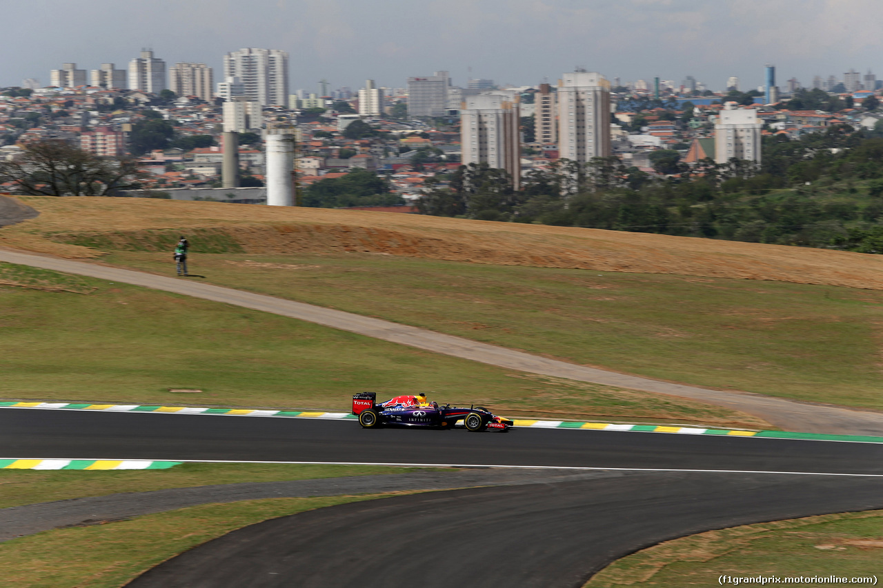 GP BRASILE, 07.11.2014 - Prove Libere 2, Sebastian Vettel (GER) Red Bull Racing RB10