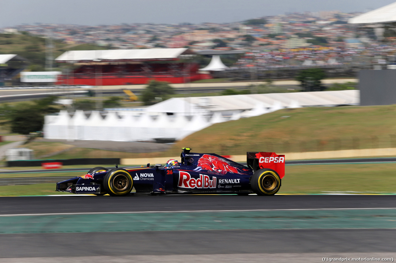 GP BRASILE, 07.11.2014 - Prove Libere 2, Daniil Kvyat (RUS) Scuderia Toro Rosso STR9