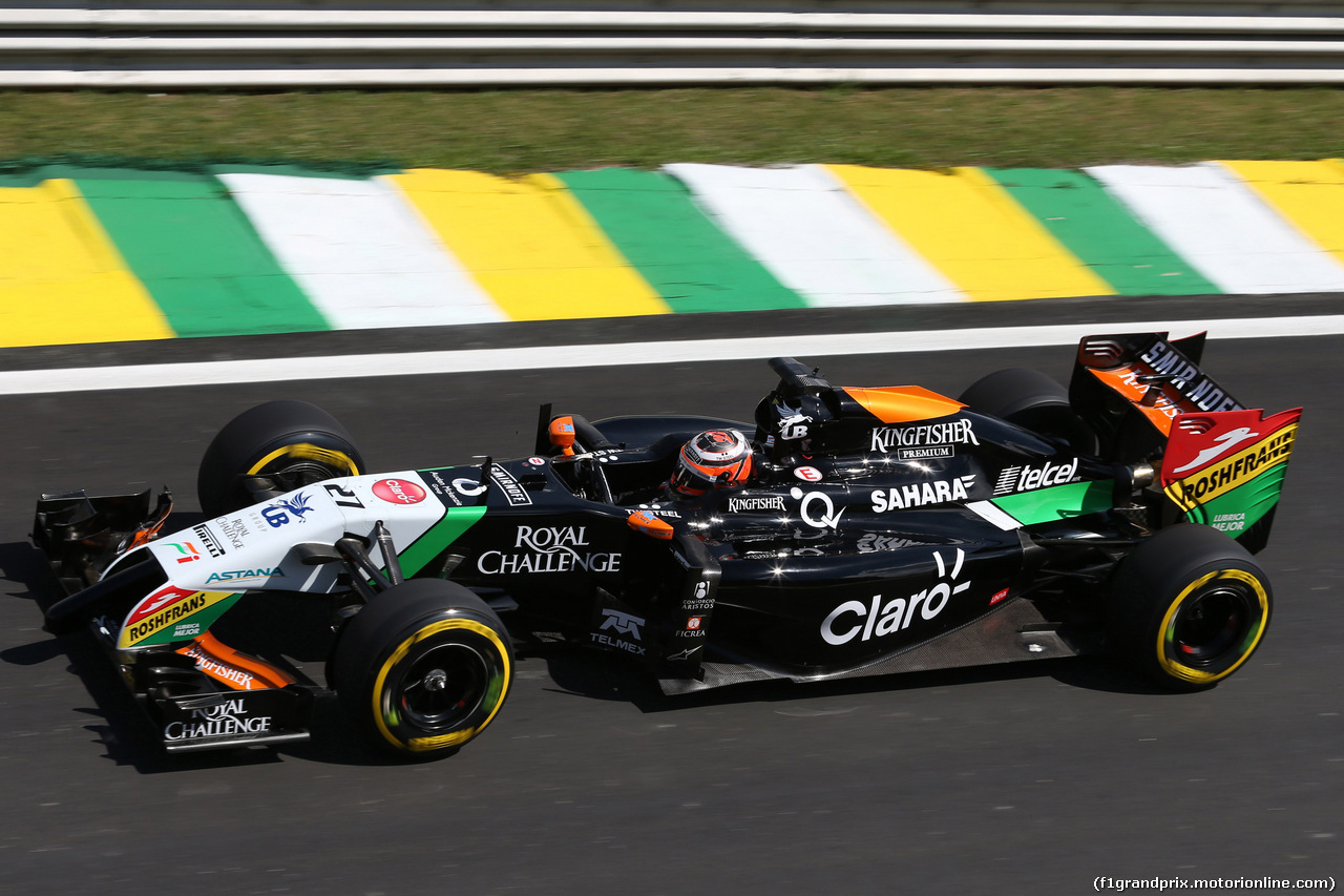 GP BRASILE, 07.11.2014 - Prove Libere 2, Nico Hulkenberg (GER) Sahara Force India F1 VJM07