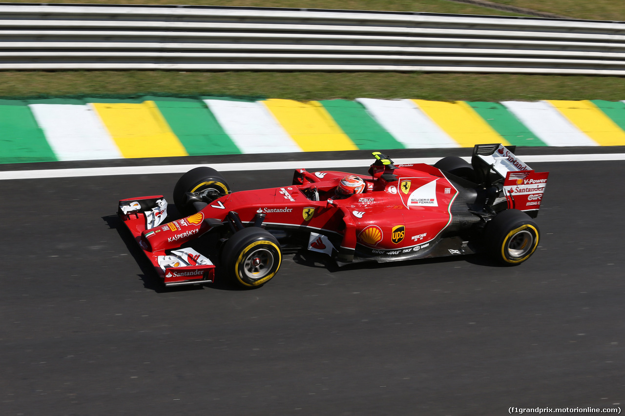 GP BRASILE, 07.11.2014 - Prove Libere 2, Kimi Raikkonen (FIN) Ferrari F14-T