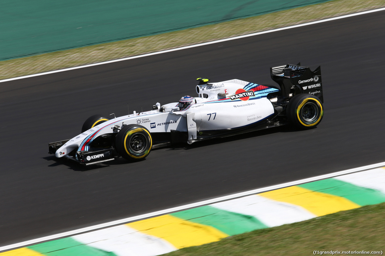 GP BRASILE, 07.11.2014 - Prove Libere 2, Valtteri Bottas (FIN) Williams F1 Team FW36