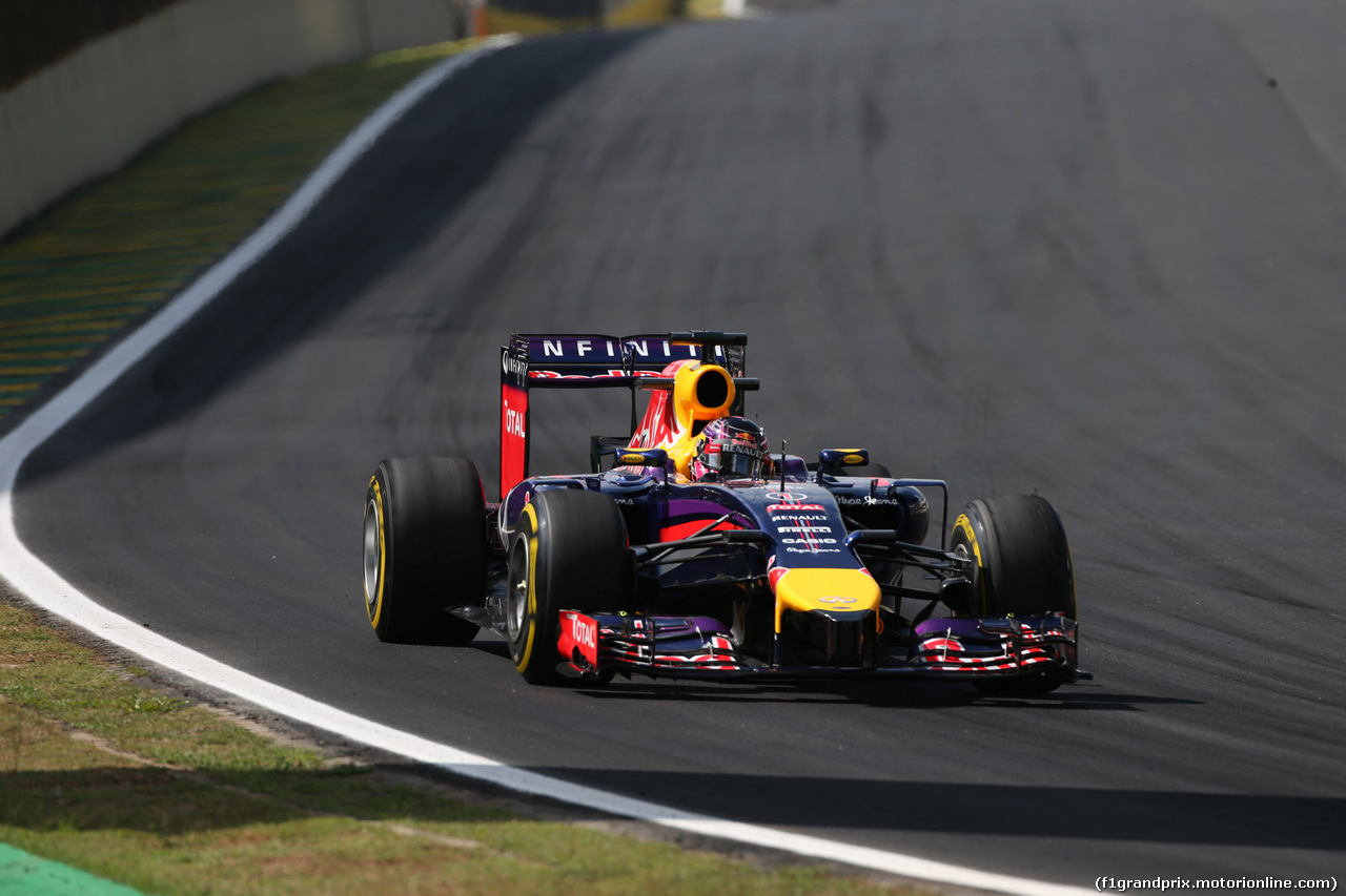 GP BRASILE, 07.11.2014 - Prove Libere 2, Sebastian Vettel (GER) Red Bull Racing RB10