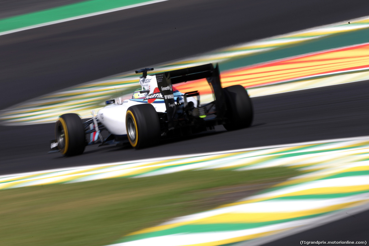 GP BRASILE, 07.11.2014 - Prove Libere 2, Felipe Massa (BRA) Williams F1 Team FW36