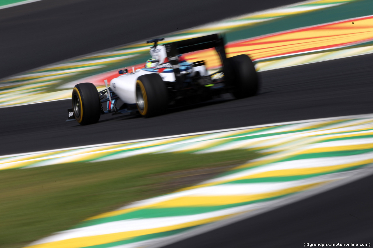 GP BRASILE, 07.11.2014 - Prove Libere 2, Felipe Massa (BRA) Williams F1 Team FW36