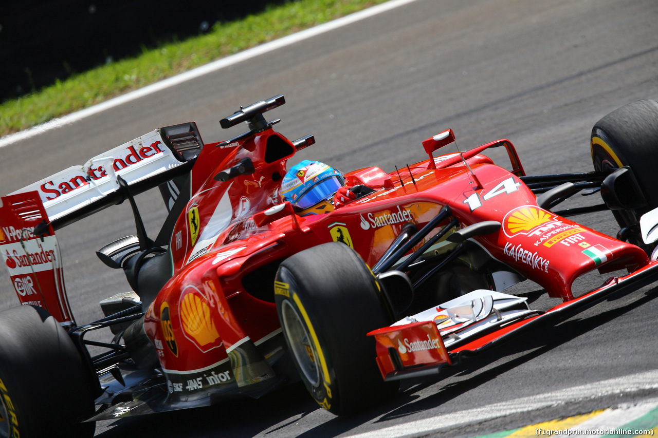 GP BRASILE, 07.11.2014 - Prove Libere 2, Fernando Alonso (ESP) Ferrari F14-T