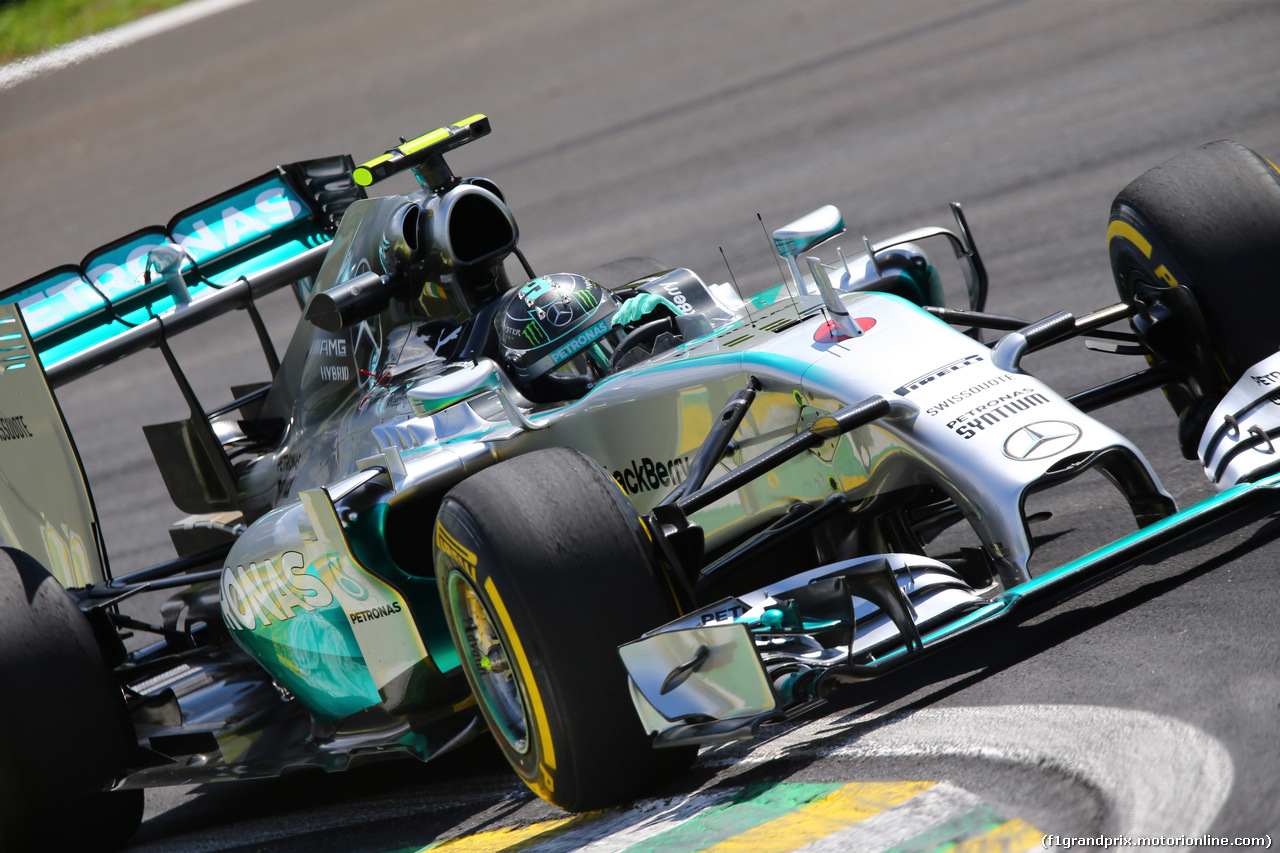 GP BRASILE, 07.11.2014 - Prove Libere 2, Nico Rosberg (GER) Mercedes AMG F1 W05