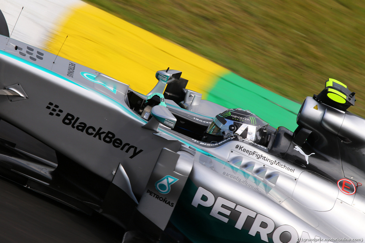 GP BRASILE, 07.11.2014 - Prove Libere 2, Lewis Hamilton (GBR) Mercedes AMG F1 W05