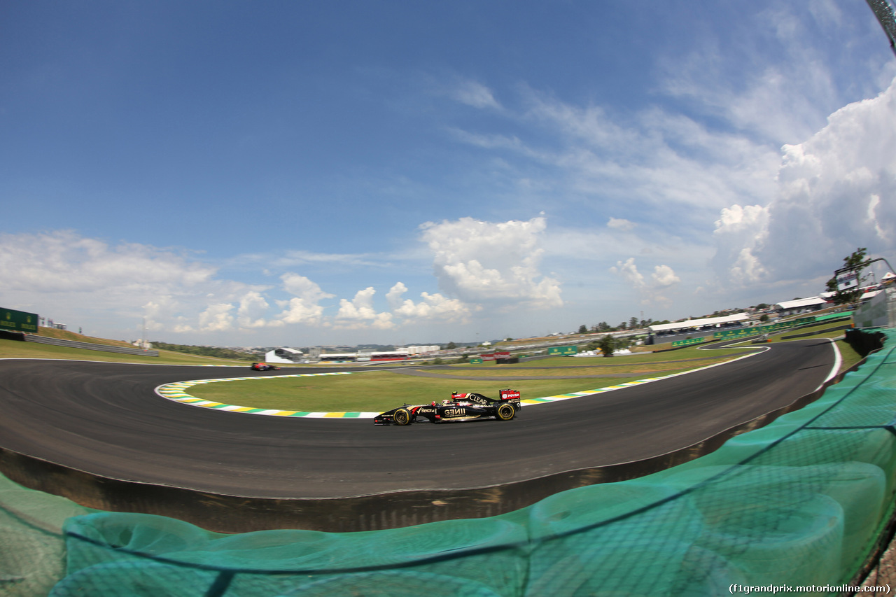 GP BRASILE, 07.11.2014 - Prove Libere 2, Pastor Maldonado (VEN) Lotus F1 Team E22