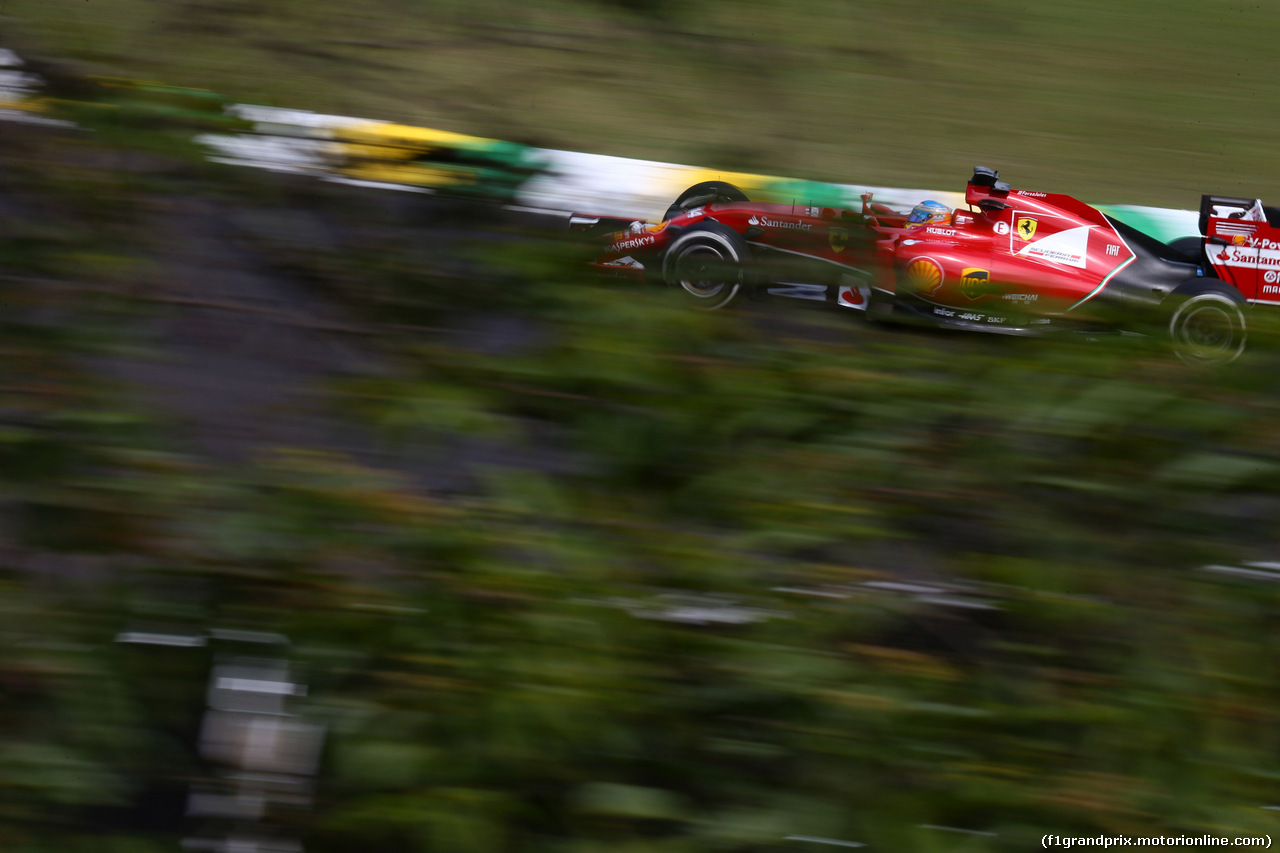 GP BRASILE, 07.11.2014 - Prove Libere 2, Fernando Alonso (ESP) Ferrari F14-T
