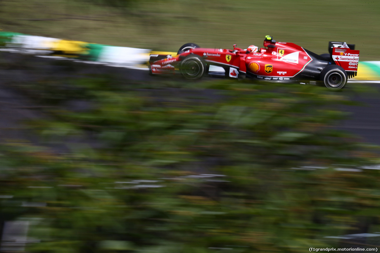 GP BRASILE, 07.11.2014 - Prove Libere 2, Kimi Raikkonen (FIN) Ferrari F14-T