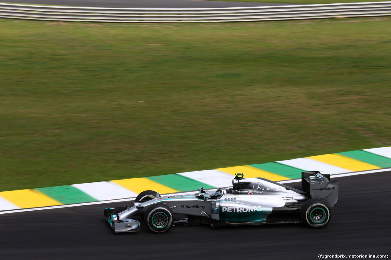 GP BRASILE, 07.11.2014 - Prove Libere 2, Nico Rosberg (GER) Mercedes AMG F1 W05