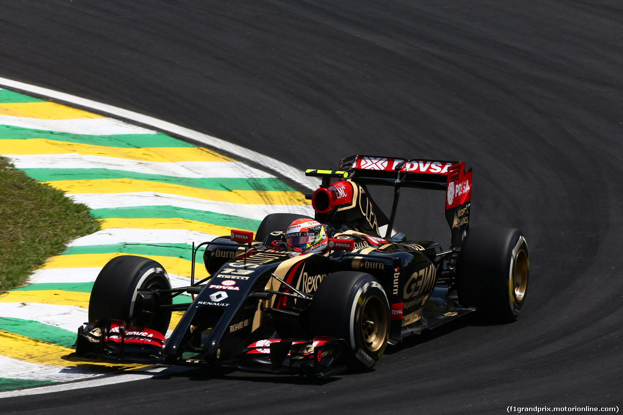 GP BRASILE, 07.11.2014 - Prove Libere 2, Pastor Maldonado (VEN) Lotus F1 Team E22