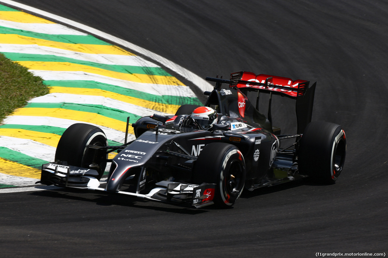 GP BRASILE, 07.11.2014 - Prove Libere 2, Adrian Sutil (GER) Sauber F1 Team C33