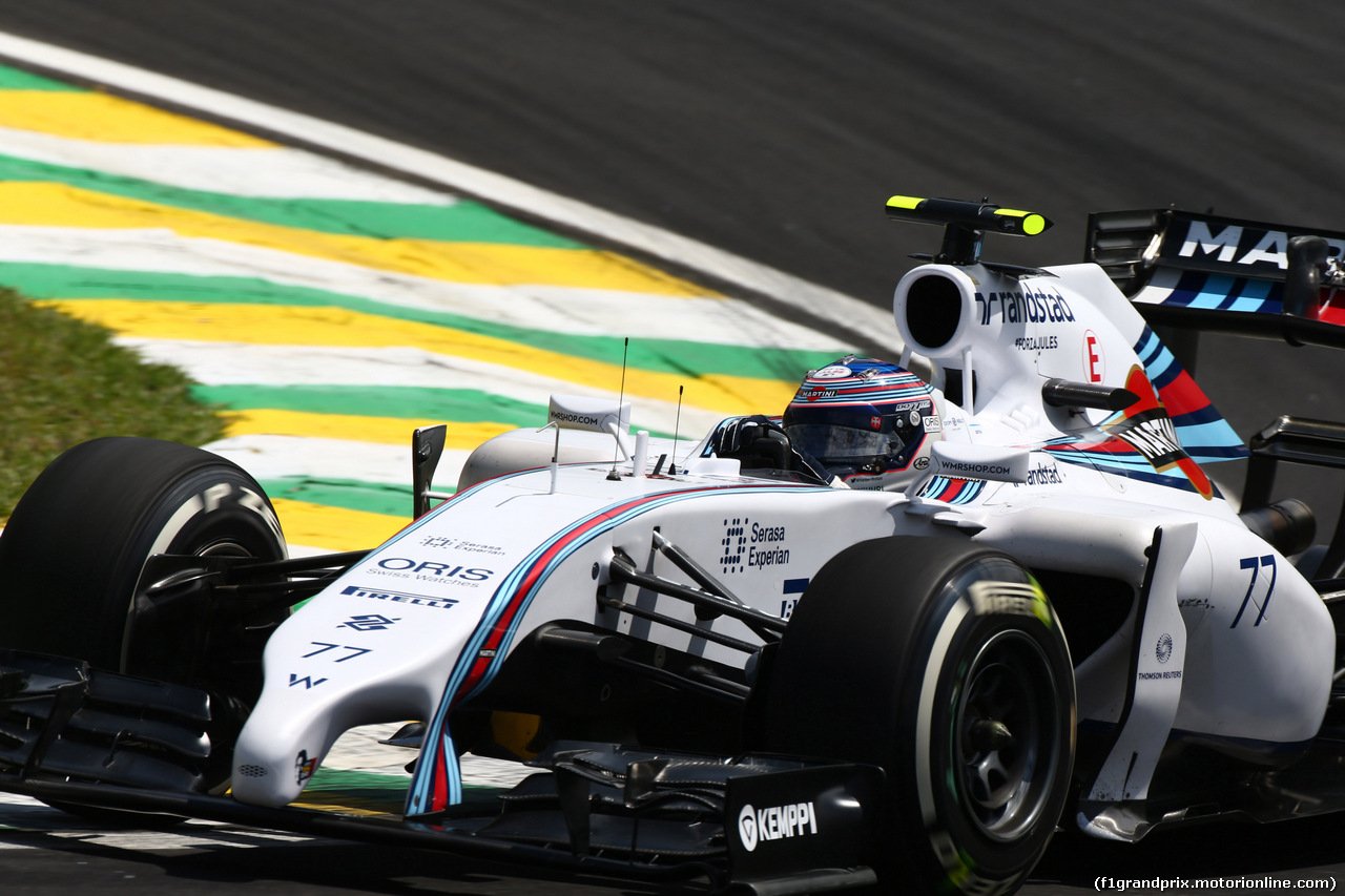 GP BRASILE, 07.11.2014 - Prove Libere 2, Valtteri Bottas (FIN) Williams F1 Team FW36