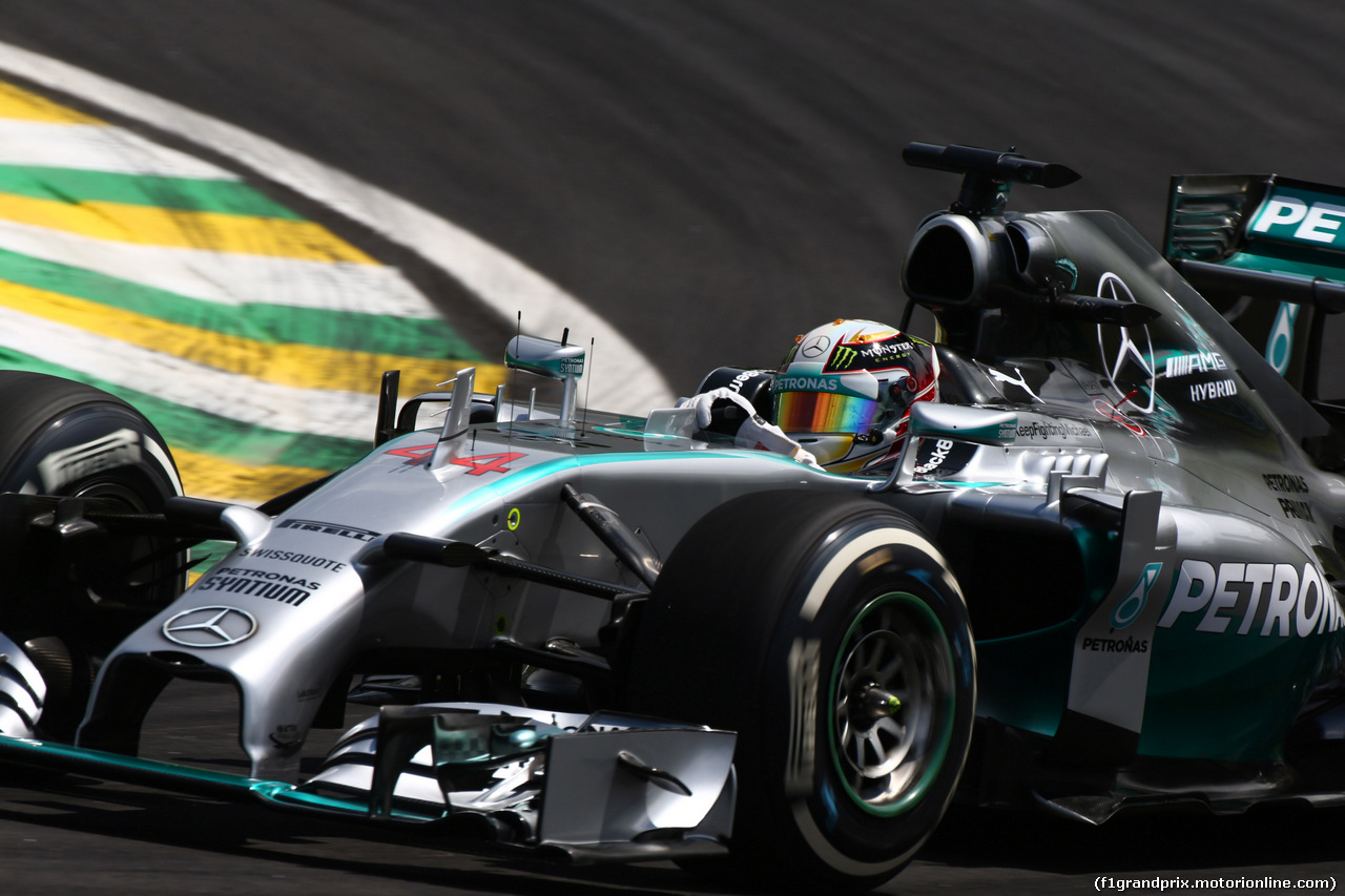GP BRASILE, 07.11.2014 - Prove Libere 2, Lewis Hamilton (GBR) Mercedes AMG F1 W05