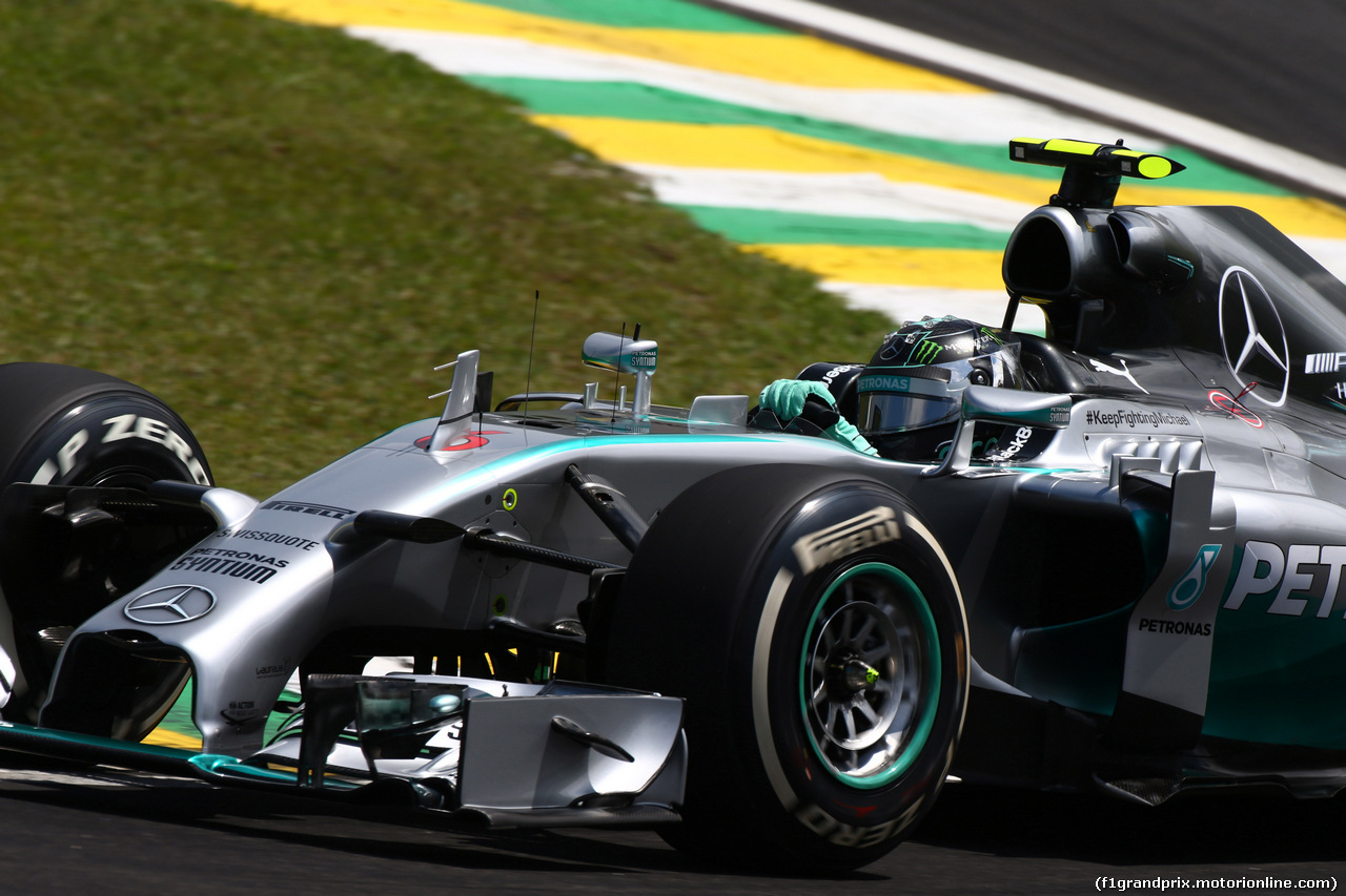 GP BRASILE, 07.11.2014 - Prove Libere 2, Nico Rosberg (GER) Mercedes AMG F1 W05