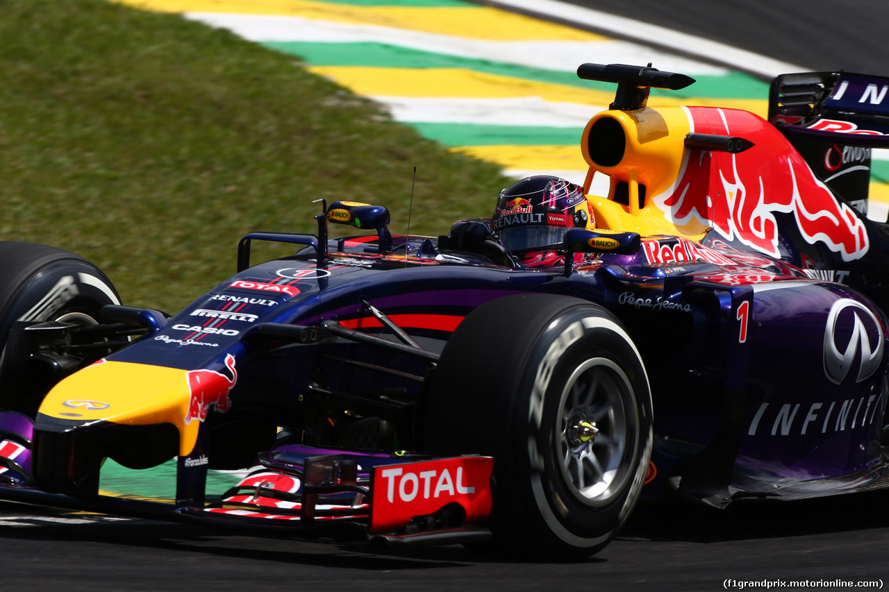 GP BRASILE, 07.11.2014 - Prove Libere 2, Sebastian Vettel (GER) Red Bull Racing RB10
