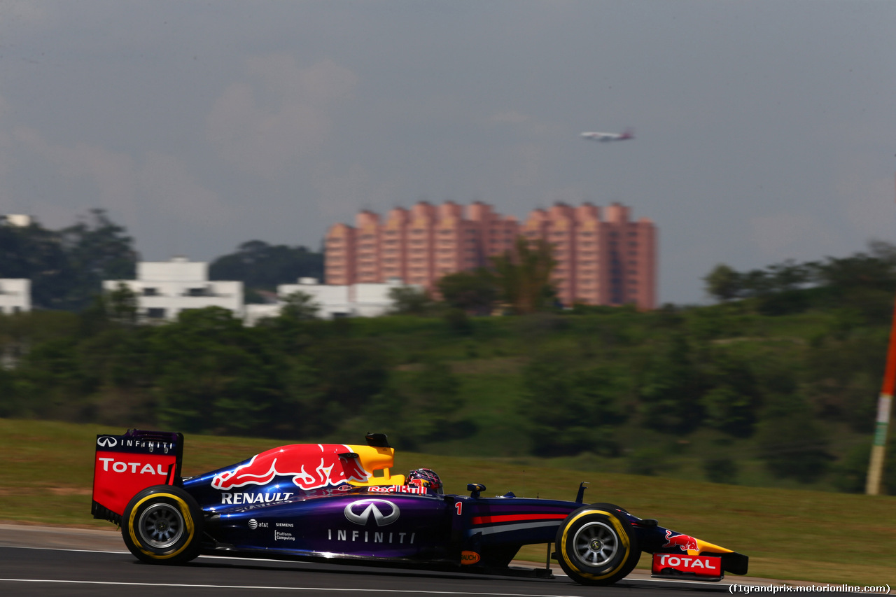 GP BRASILE, 07.11.2014 - Prove Libere 2, Sebastian Vettel (GER) Red Bull Racing RB10