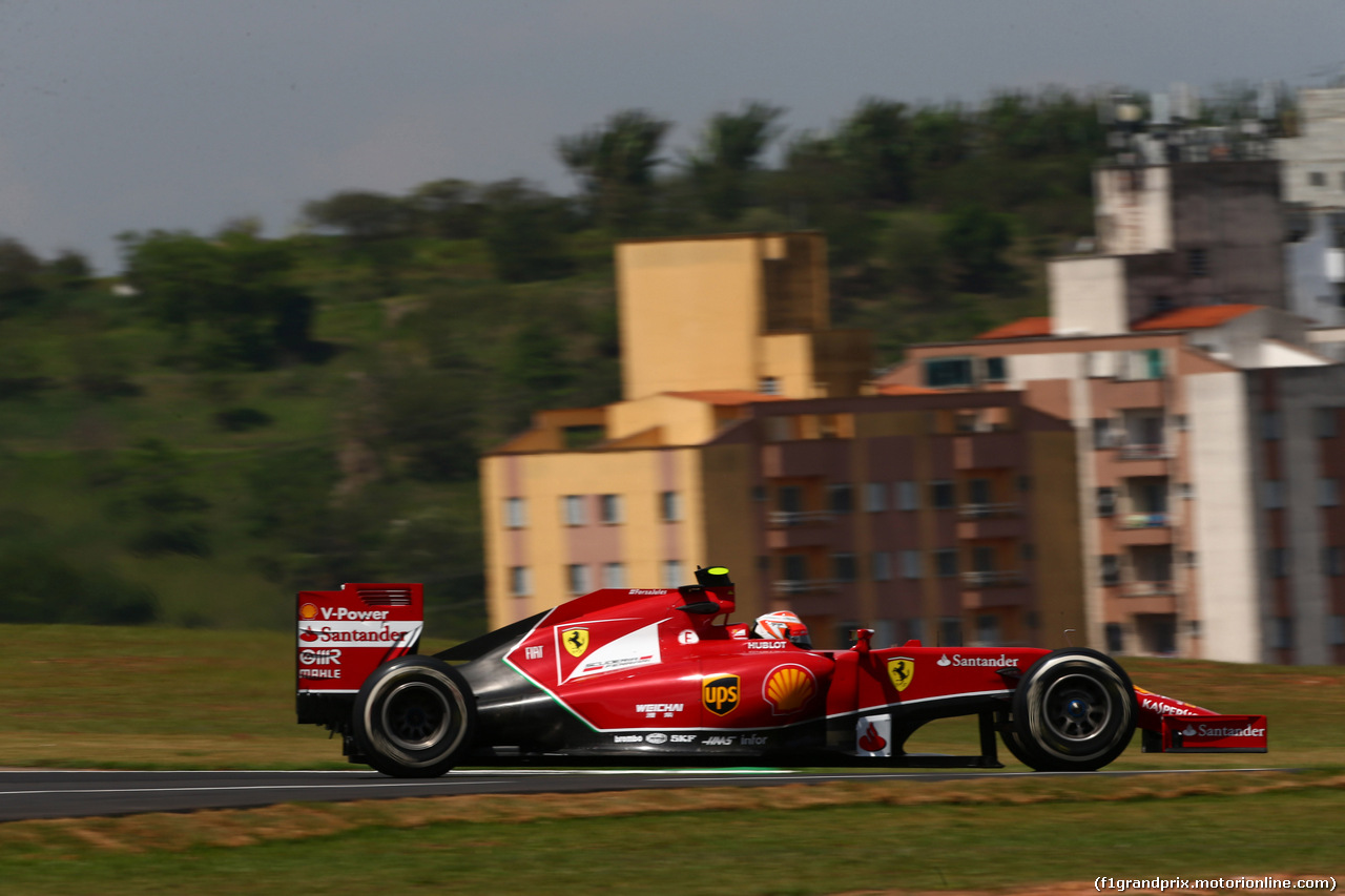 GP BRASILE, 07.11.2014 - Prove Libere 2, Kimi Raikkonen (FIN) Ferrari F14-T