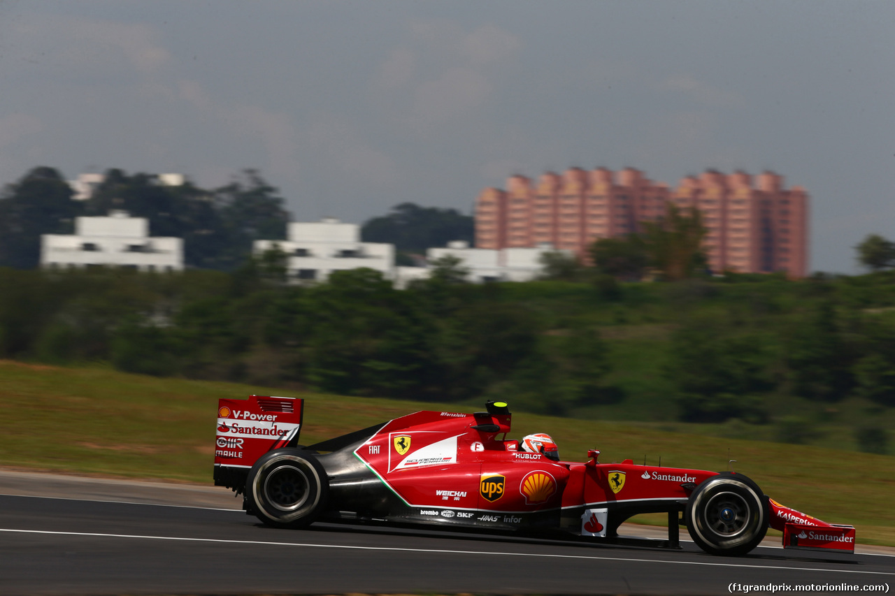 GP BRASILE, 07.11.2014 - Prove Libere 2, Kimi Raikkonen (FIN) Ferrari F14-T