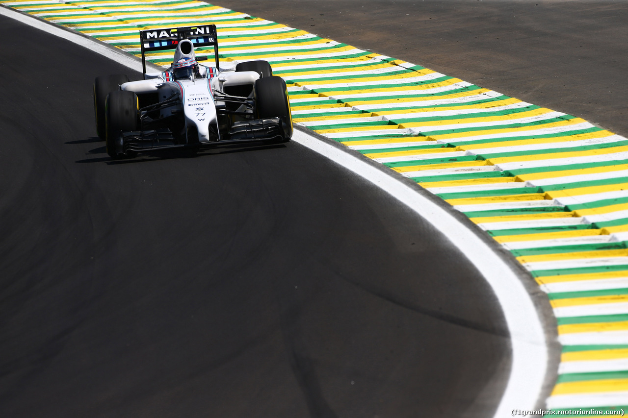 GP BRASILE, 07.11.2014 - Prove Libere 2, Valtteri Bottas (FIN) Williams F1 Team FW36
