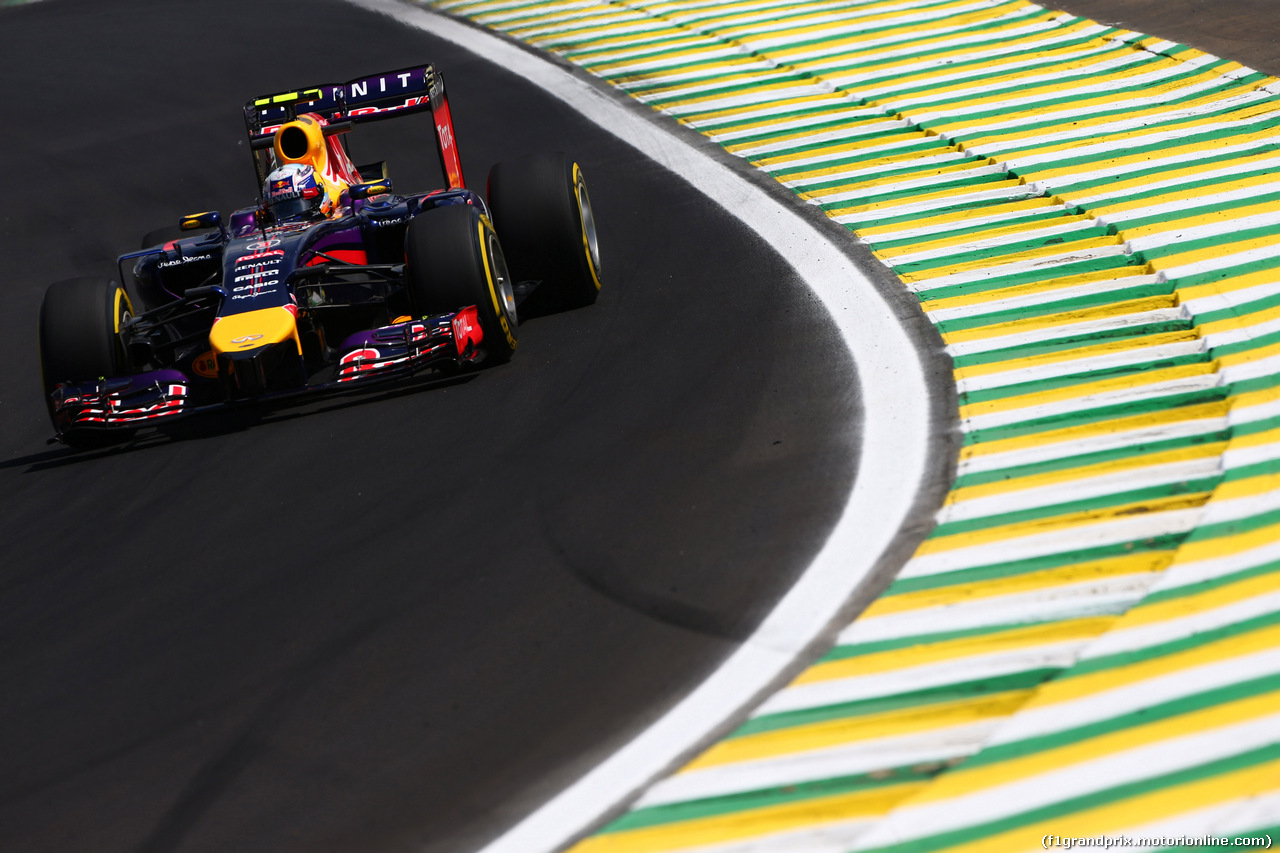 GP BRASILE, 07.11.2014 - Prove Libere 2, Daniel Ricciardo (AUS) Red Bull Racing RB10