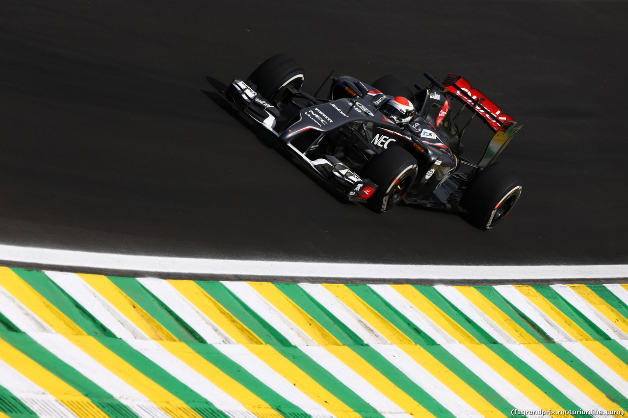 GP BRASILE, 07.11.2014 - Prove Libere 2, Adrian Sutil (GER) Sauber F1 Team C33