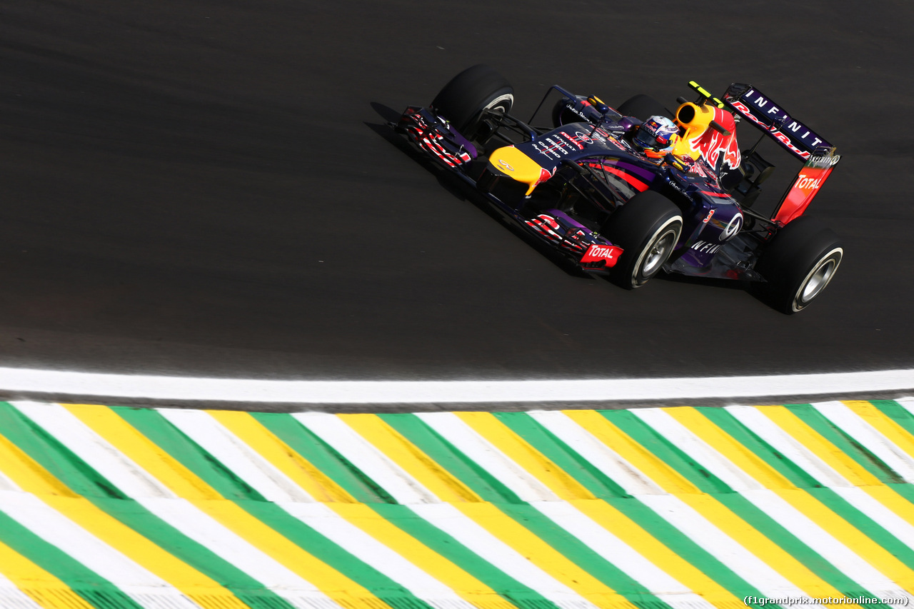 GP BRASILE, 07.11.2014 - Prove Libere 2, Daniel Ricciardo (AUS) Red Bull Racing RB10
