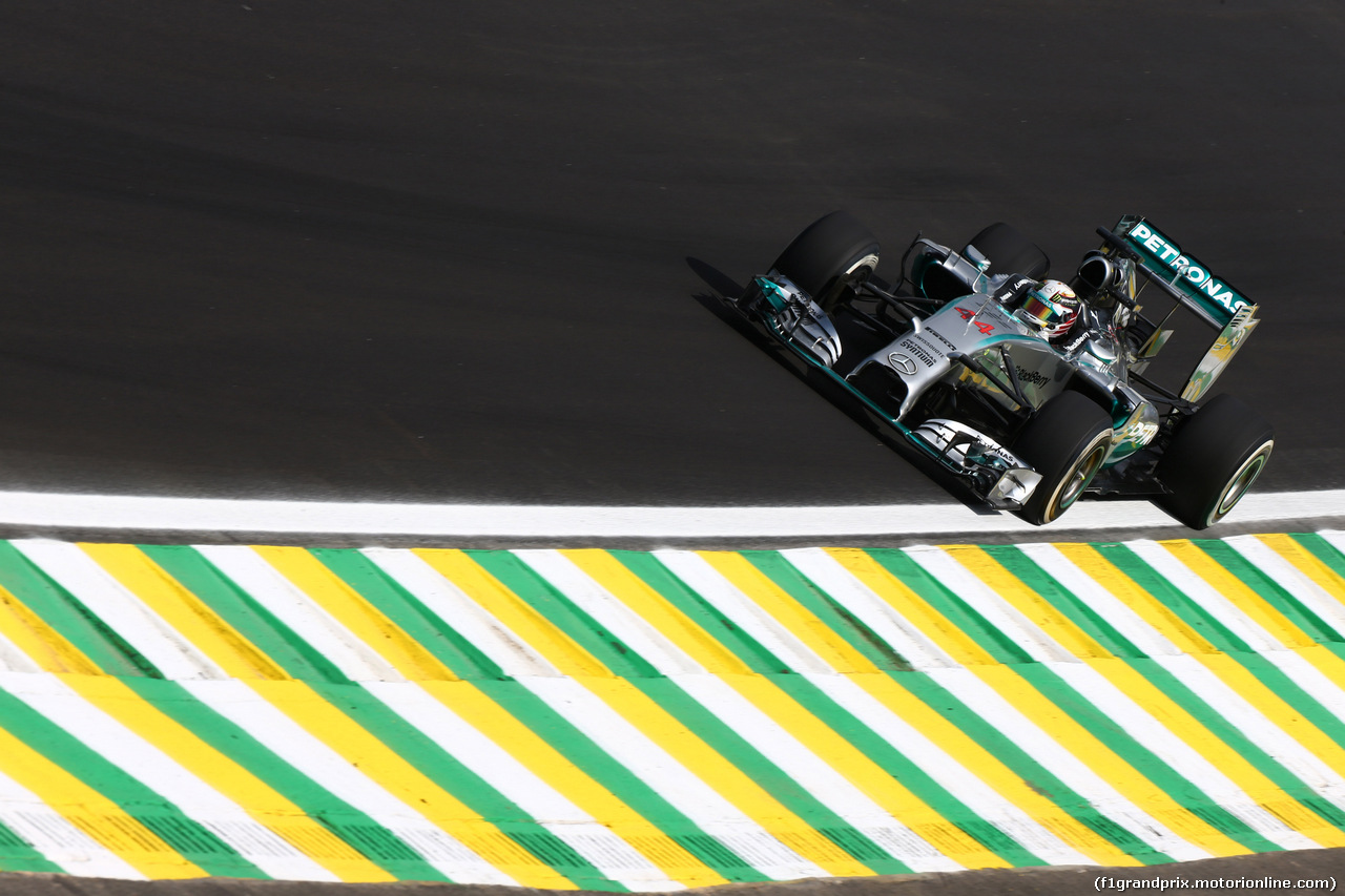 GP BRASILE, 07.11.2014 - Prove Libere 2, Lewis Hamilton (GBR) Mercedes AMG F1 W05