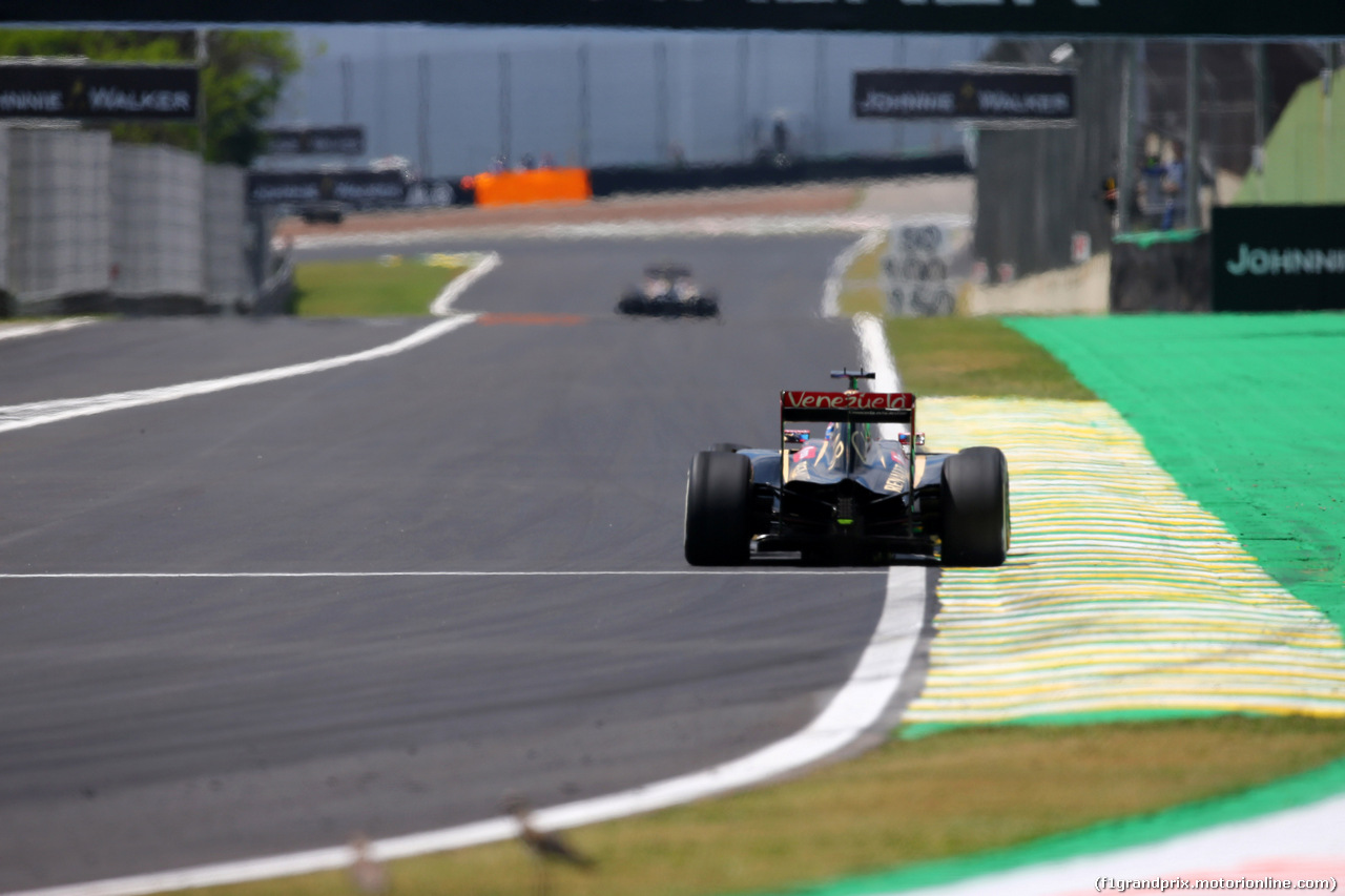 GP BRASILE, 07.11.2014 - Prove Libere 2, Pastor Maldonado (VEN) Lotus F1 Team E22