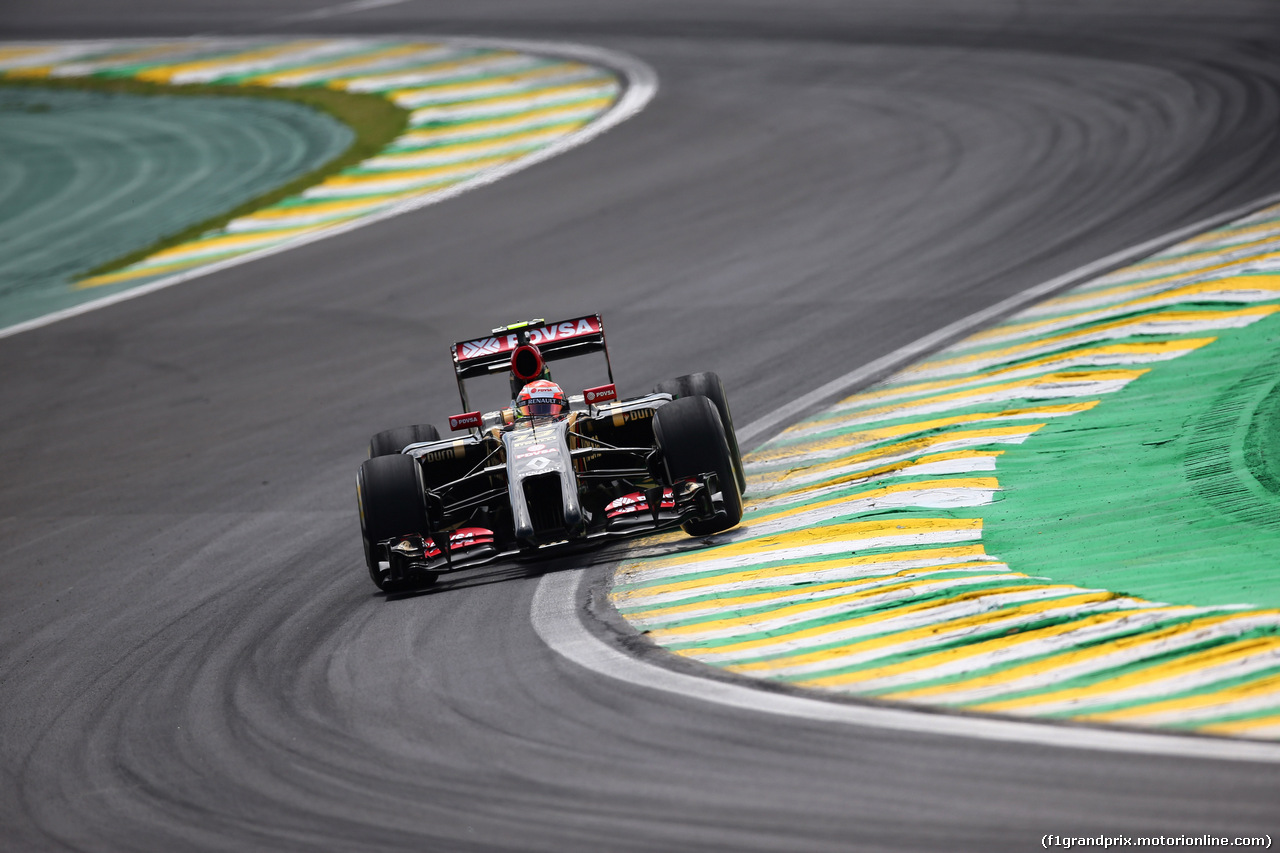 GP BRASILE, 07.11.2014 - Prove Libere 2, Pastor Maldonado (VEN) Lotus F1 Team E22