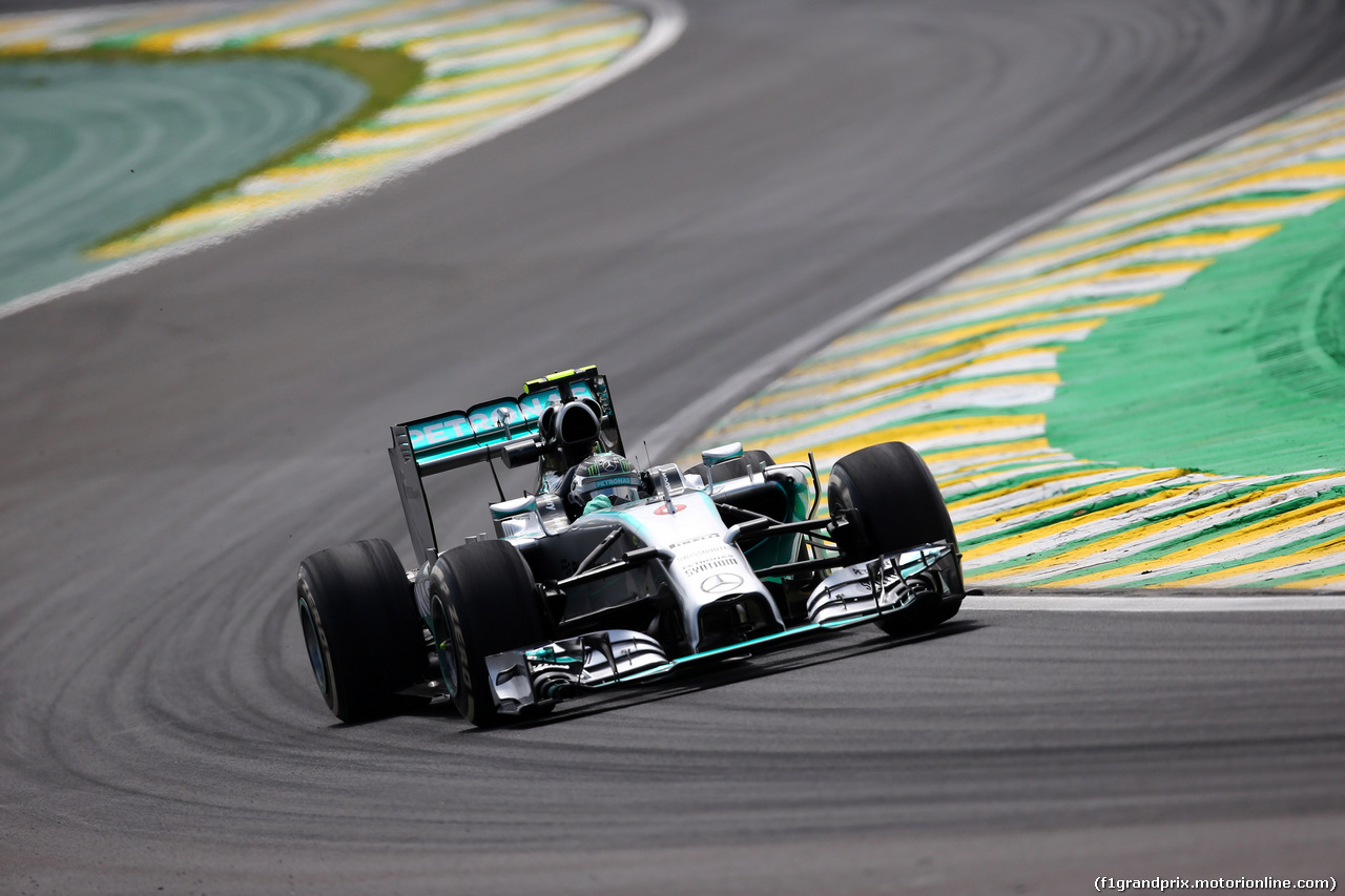 GP BRASILE, 07.11.2014 - Prove Libere 2, Nico Rosberg (GER) Mercedes AMG F1 W05