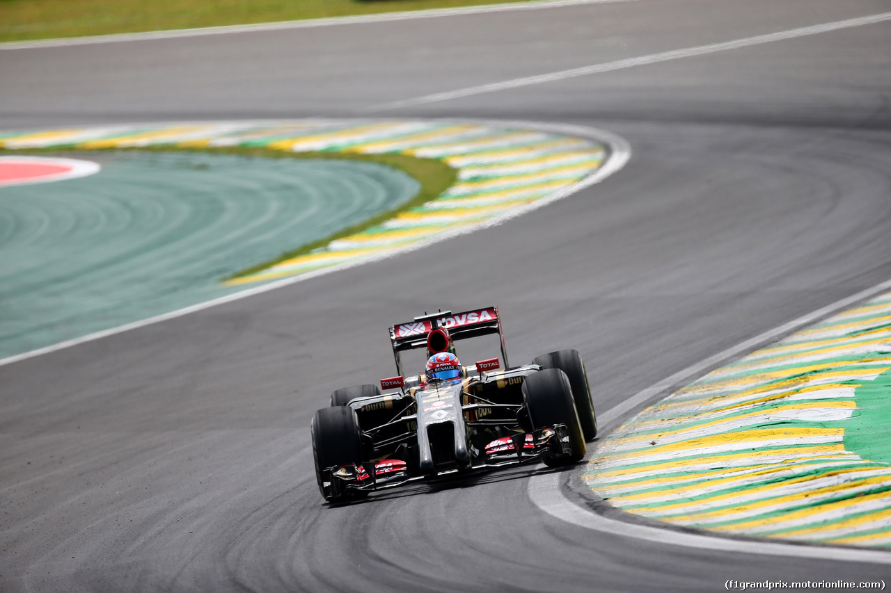GP BRASILE, 07.11.2014 - Prove Libere 2, Pastor Maldonado (VEN) Lotus F1 Team E22