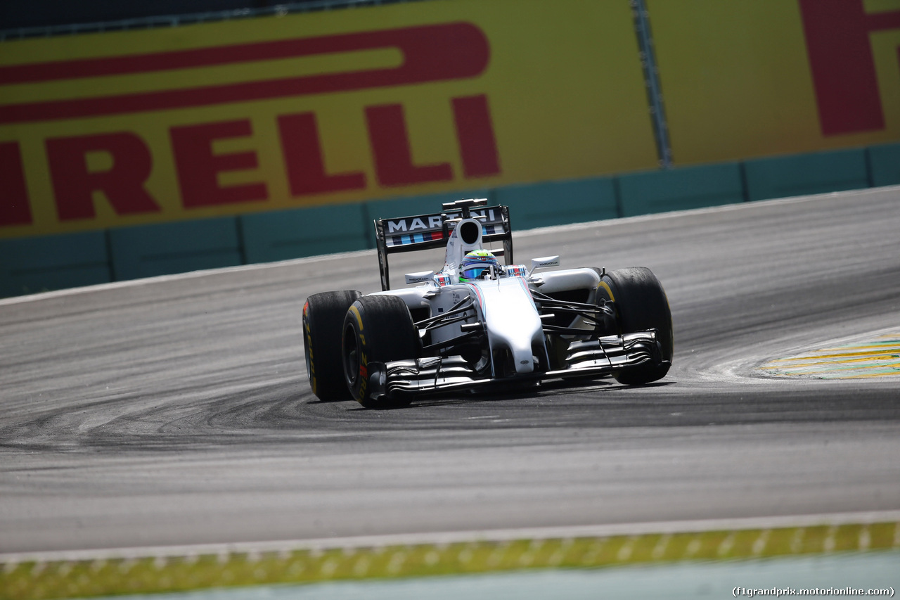 GP BRASILE, 07.11.2014 - Prove Libere 2, Felipe Massa (BRA) Williams F1 Team FW36