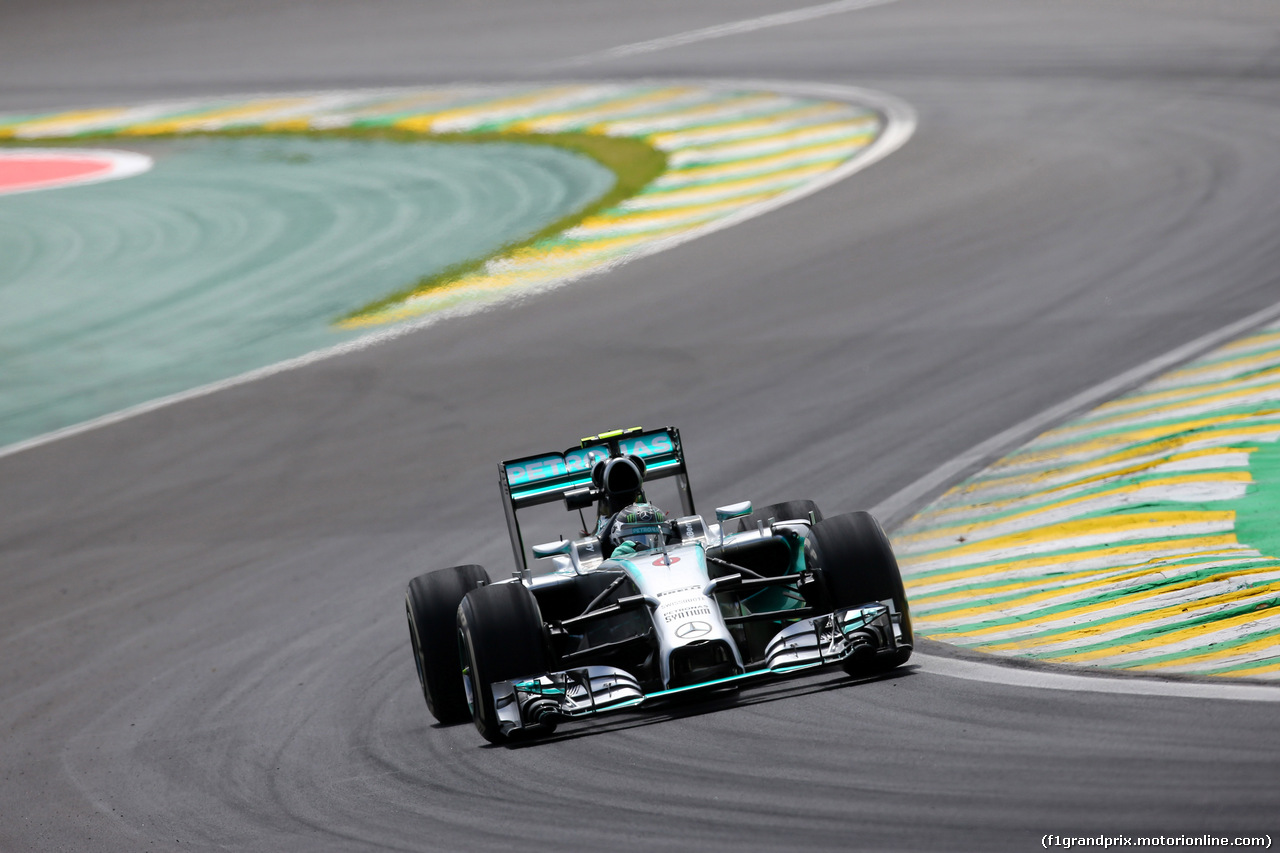 GP BRASILE, 07.11.2014 - Prove Libere 2, Nico Rosberg (GER) Mercedes AMG F1 W05
