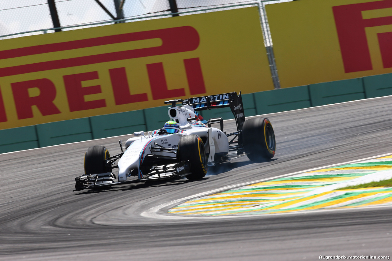 GP BRASILE, 07.11.2014 - Prove Libere 2, Felipe Massa (BRA) Williams F1 Team FW36