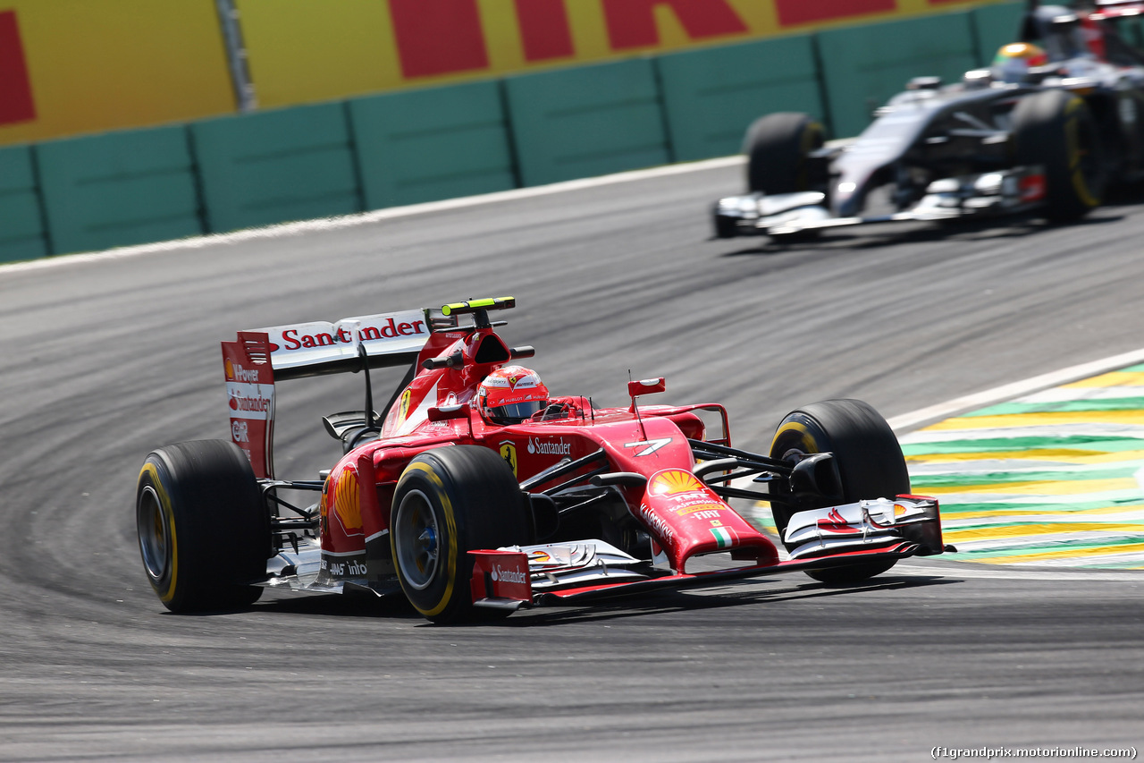 GP BRASILE, 07.11.2014 - Prove Libere 2, Kimi Raikkonen (FIN) Ferrari F14-T