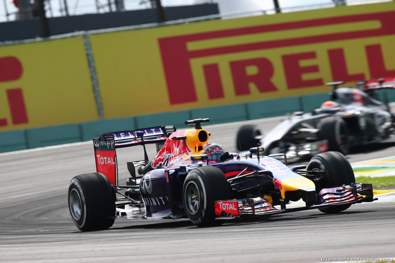 GP BRASILE, 07.11.2014 - Prove Libere 2, Sebastian Vettel (GER) Red Bull Racing RB10